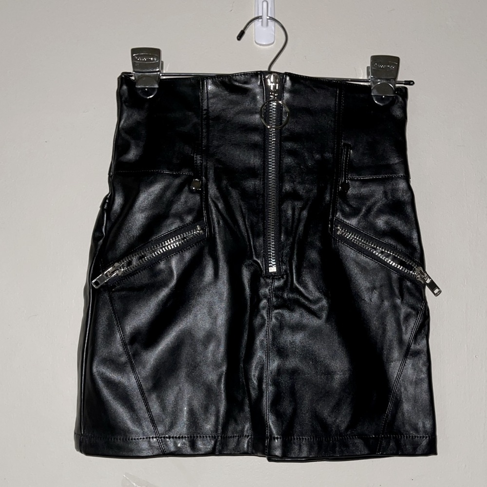 Fashion Nova faux leather mini skirt